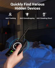 Wrklly 2026 Privacy Guardian – Hidden Camera & GPS Tracker Detector | RF Signal Scanner for Home, Office, Airbnb